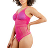 Parfait Lingerie Bodysuit PARFAIT Mia Dot P6017 Women's Sexy Wire-free Bodysuit Lingerie - Bright Pink