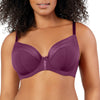 Parfait Lingerie PARFAIT Shea P6062 Women's Full Bust Mesh Plunge Unlined Wired Bra - Blackberry