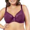 Parfait Lingerie PARFAIT Shea P6062 Women's Full Bust Mesh Plunge Unlined Wired Bra - Blackberry