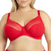 Parfait Lingerie PARFAIT Shea P6062 Women's Full Bust Mesh Plunge Unlined Wired Bra - Racing Red