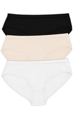 Parfait Lingerie bundle PARFAIT Cozy Hipster PP504 Cotton Like fabric Full Coverage  (3 Pack) - Bare/Black/White