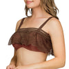 Parfait Lingerie PARFAIT Pure S8121 Womens Bandeau Bikini Top Ruffle Underwire Swimwear - Terracotta