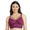 Parfait Lingerie Mia Dot Wire-Free Bralette - Blackberry