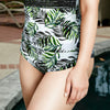Parfait Lingerie Christy microfiber hipster bikini bottom with wild leaves pattern and comfortable stretch fit.