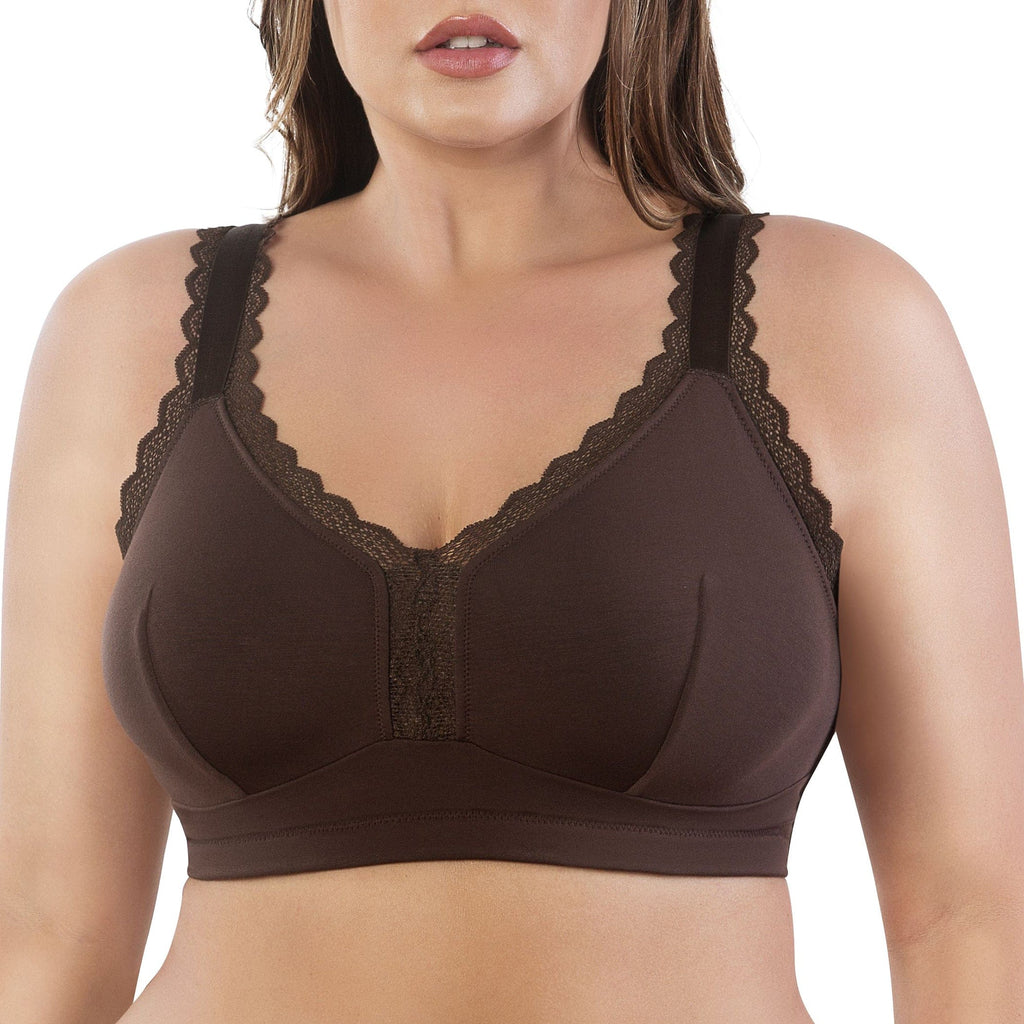Parfait Lingerie Bralette PARFAIT Dalis P5641 Women's Full Busted and Curvy Wire Free Bralette  - Deep Nude