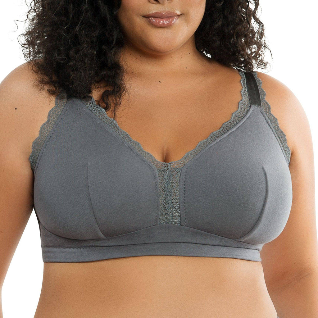Dalis wire-free full bust bralette by Parfait Lingerie in charcoal, featuring soft fabric and supportive design.