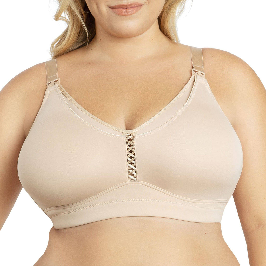Bare Erika wire-free full bust nursing bra by Parfait Lingerie, seamless design with supportive cups and adjustable straps.