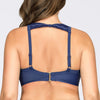 Parfait Lingerie PARFAIT Keira S8071 Womens Halter Bikini Top Crochet Underwire Support Swimwear - Twilight