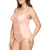 Parfait Lingerie PARFAIT Keira S8076 Womens One Piece Swimsuit Cut-Out Halter Support Swimwear - Peach