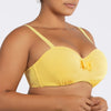 Parfait Lingerie PARFAIT Vivien S8162 Womens Balconette Bikini Top Underwire Vintage Inspired Swimwear - Lemon Drop