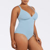 Parfait Lingerie PARFAIT Vivien S8167 One Piece Swimsuit with Shelf Bra, Shirred Detail and Bow Back Design - Dream Blue
