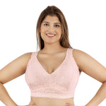 Parfait Lingerie Adriana Wire-Free Lace Bralette  - Petal Pink