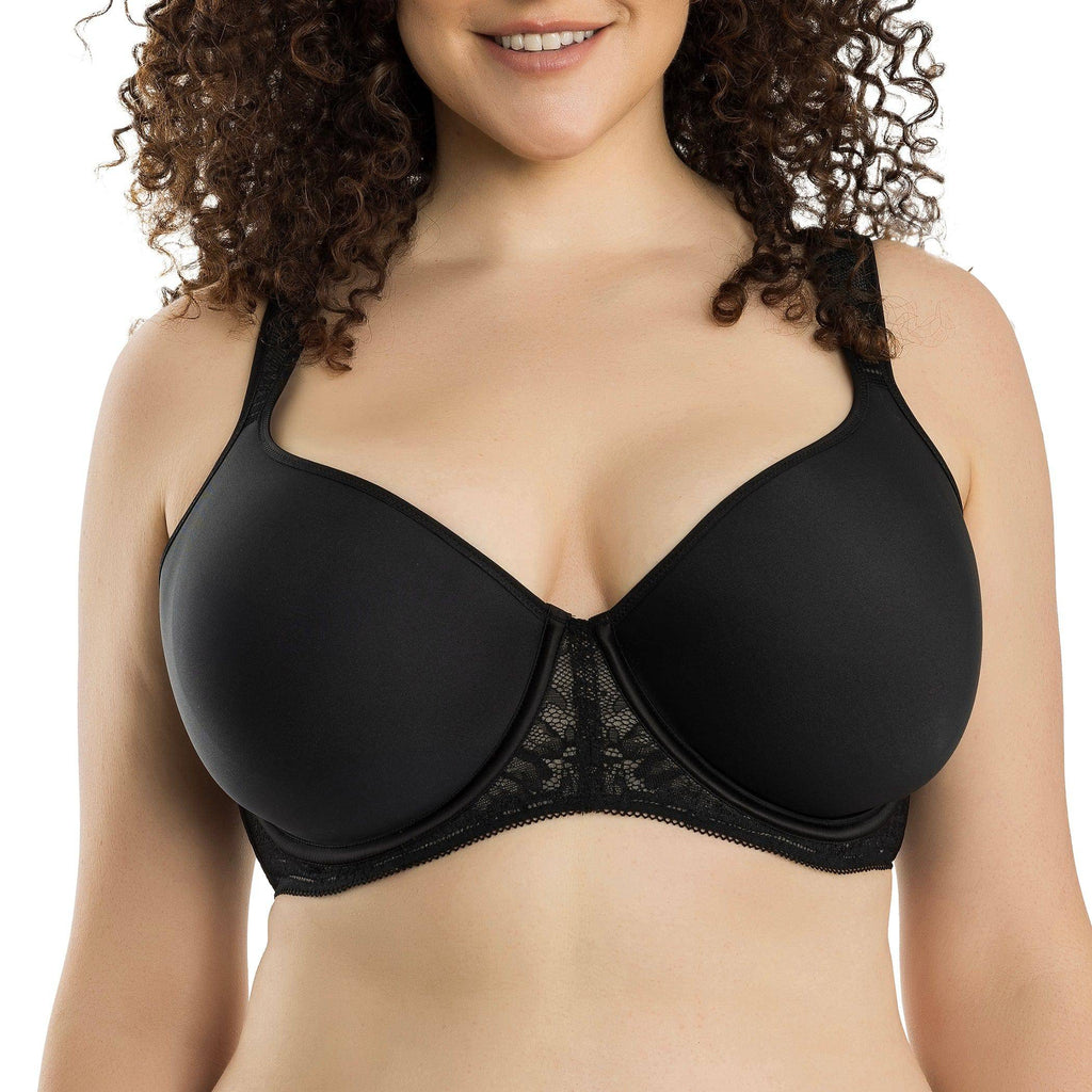 Black Bliss full bust padded T-shirt bra by Parfait Lingerie with seamless cups and underwire for smooth, supportive fit.