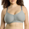Parfait Lingerie PARFAIT Simplicity P2400 Full Busted Seamless and Smooth Everyday Basic Wirefree Bra with Removable Pads - Grey