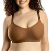 Parfait Lingerie PARFAIT Simplicity P2400 Full Busted Seamless and Smooth Everyday Basic Wirefree Bra with Removable Pads - Mocha