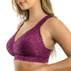 Parfait Lingerie PARFAIT Adriana P5482 Women's Curvy and Full Bust Supportive Wire-free Lace Bra - Blackberry