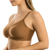 Parfait Lingerie PARFAIT Simplicity P2400 Full Busted Seamless and Smooth Everyday Basic Wirefree Bra with Removable Pads - Mocha