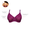 Parfait Lingerie Enora Minimizer Full Bust Supportive Bra  - Blackberry