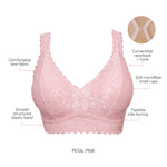 Parfait Lingerie Adriana Wire-Free Lace Bralette  - Petal Pink