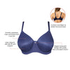 Parfait Lingerie PARFAIT Pearl P60921 Women's Non-padded Seamless Minimizer Full Busted Bra - Navy