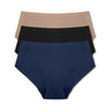 Parfait Lingerie S / Navy/Black/Warm Sand Parfait Seamless Mid-Waist Brief 3 Pack