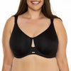Black Emily full-busted seamless unlined wired T-shirt bra by Parfait Lingerie, front view showing smooth cups and supportive fit.