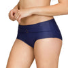 Side view of Parfait Lingerie Storm high waist full coverage bikini bottom in Twilight, showcasing the stylish fit and color.