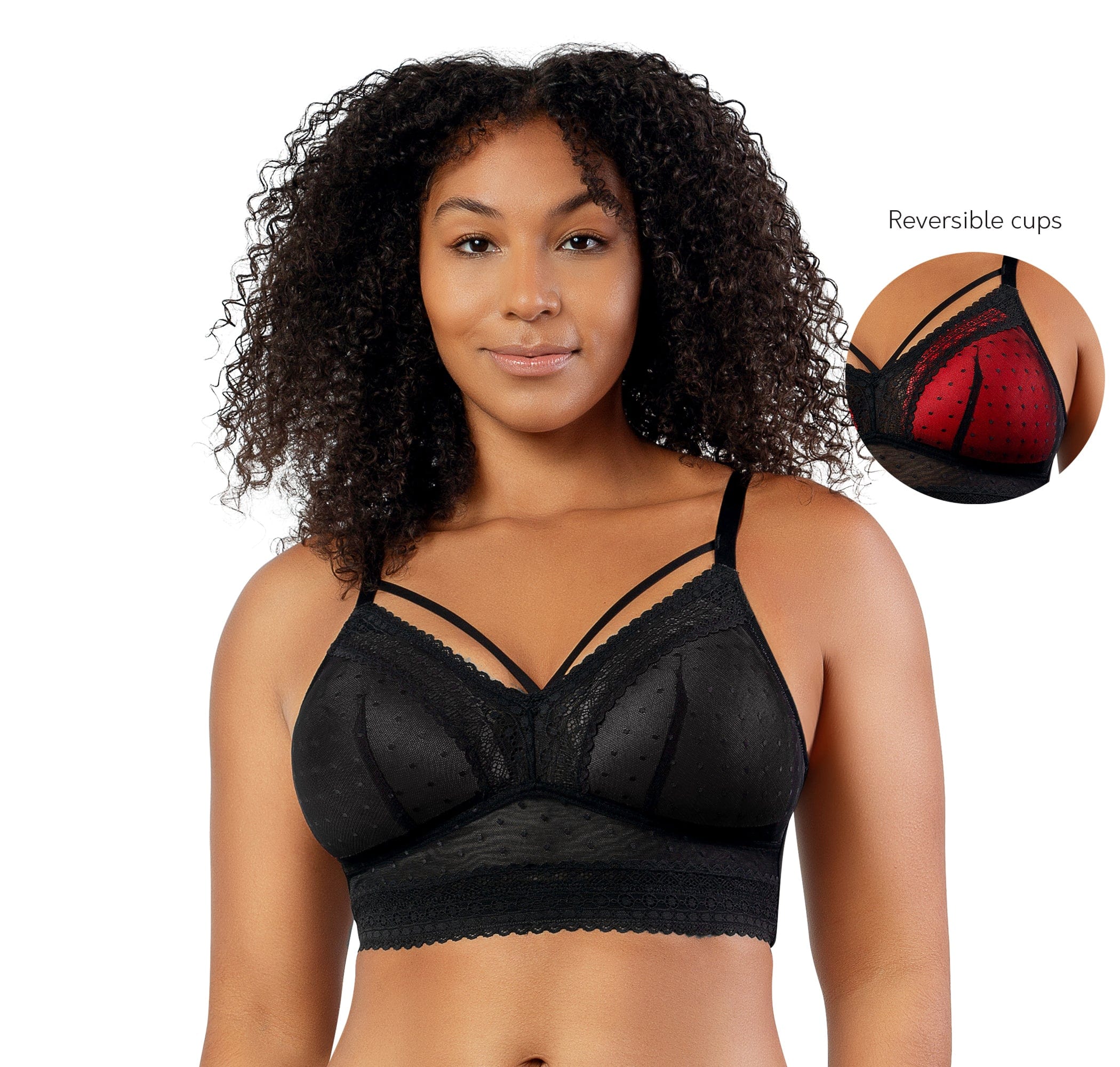 HSIA Polka Dots Bralette: Wirefree Bra, Best Bra for Small Breasts