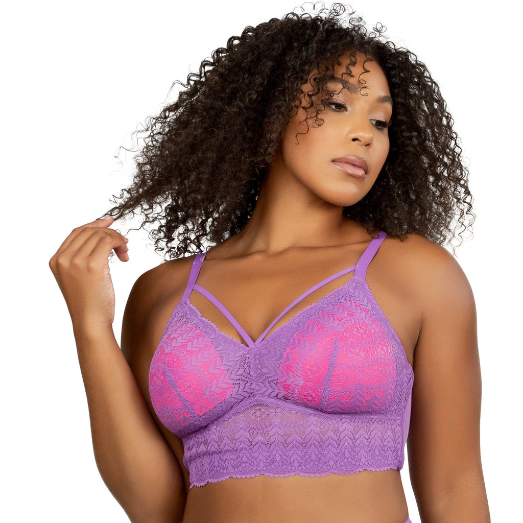Mia Lace Wire-Free Lace Bralette - Light Orchid