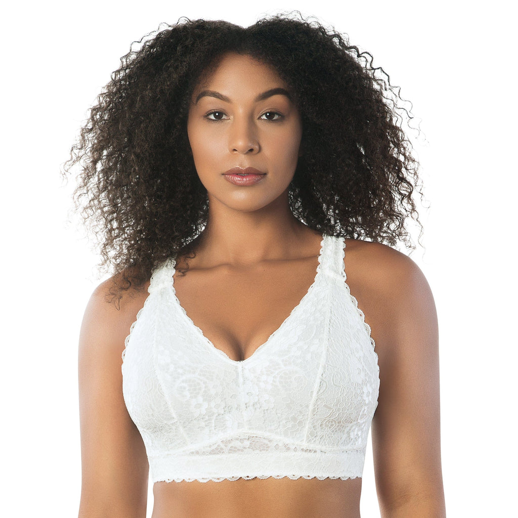 Adriana Wire-Free Lace Bralette - Pearl white – Parfait Lingerie