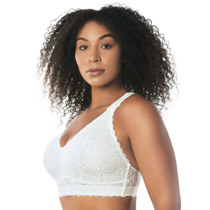 Parfait Lingerie Bralette Adriana Wire-Free Lace Bralette - Pearl white